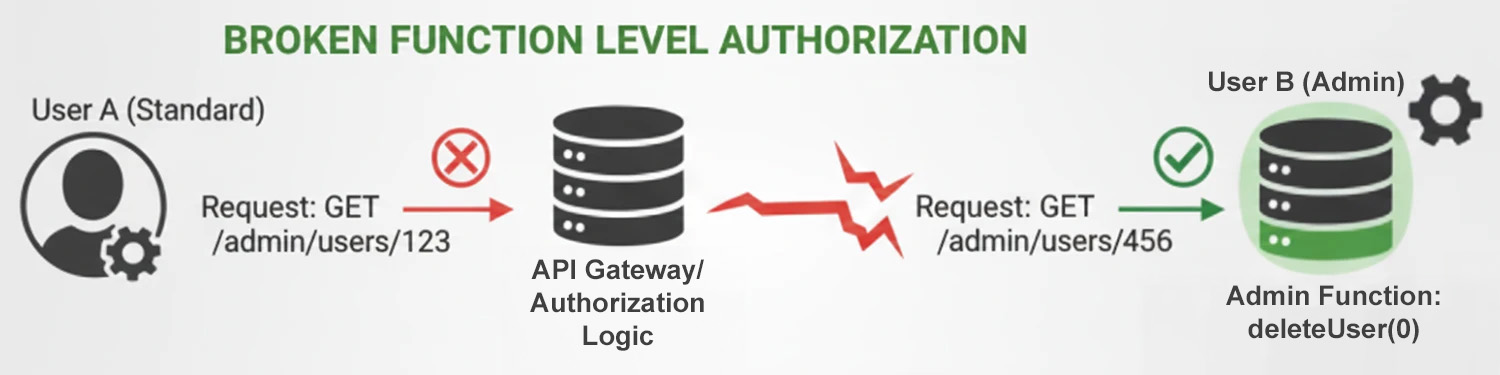 Broken function level authorization