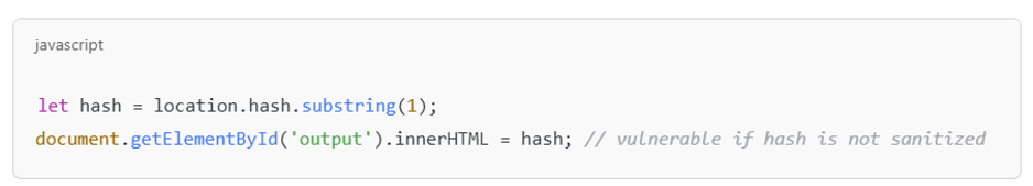 DOM-based variant using location.hash