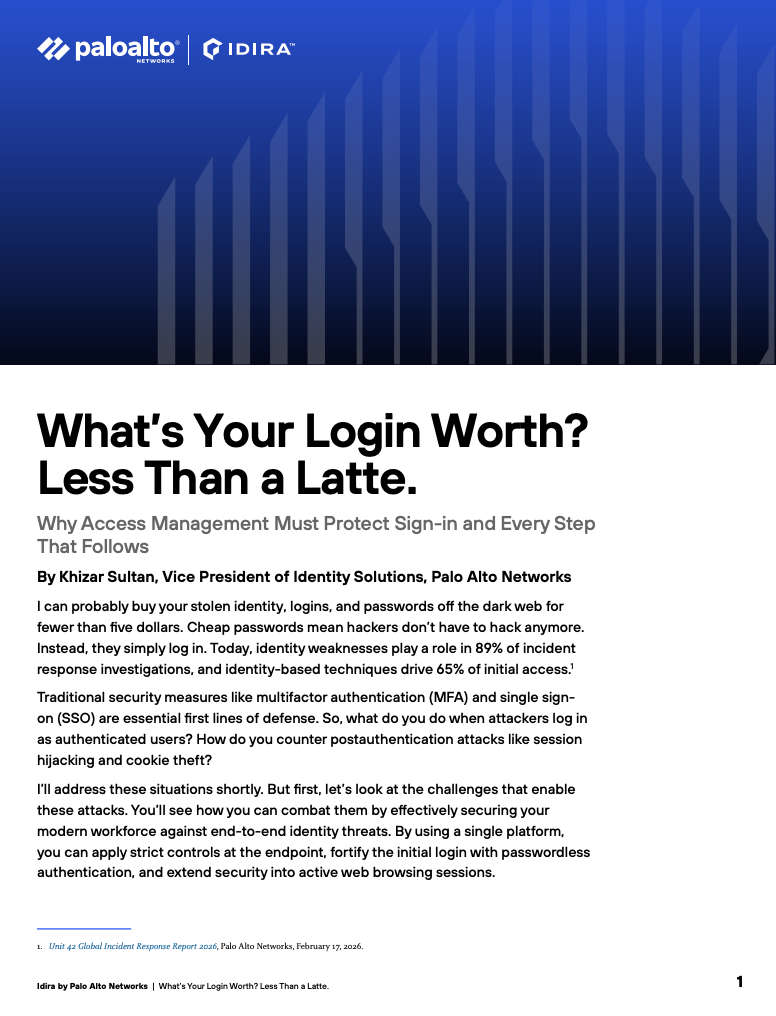 What’s Your Login Worth? Less Than a Latte			