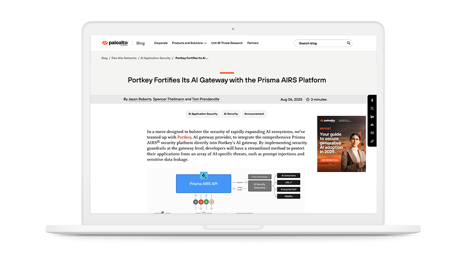 Prisma AIRS Integration with Portkey