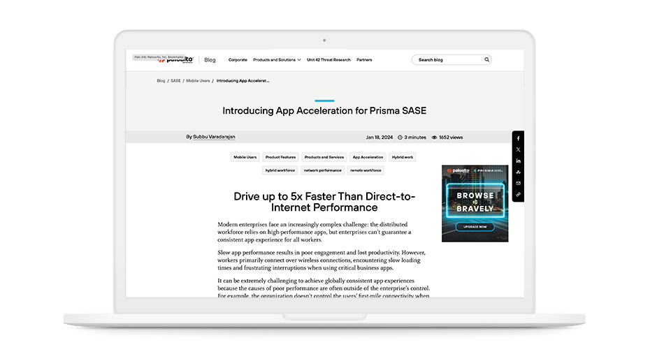 Introducing App Acceleration for Prisma SASE